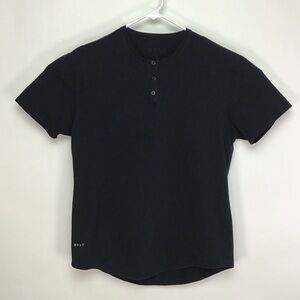 BYLT Drop Cut Henley men’s short sleeve tee shirt large
